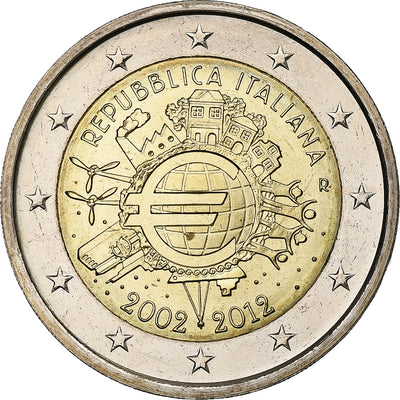 Italia, 
            
               2 Euro, 
            
               Introduction de l'euro