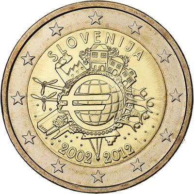 Eslovenia, 
            
               2 Euro, 
            
               Introduction de l'euro