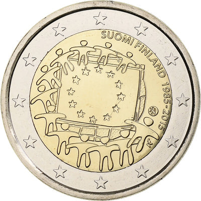 Finlandia, 
            
               2 Euro, 
            
               30 ans du drapeau de l'UE