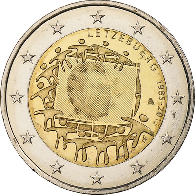 Luxemburgo, 
            
               2 Euro, 
            
               30 ans du drapeau de l'UE