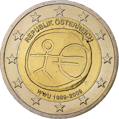 Austria, 
            
               2 Euro, 
            
               Union économique et monétaire