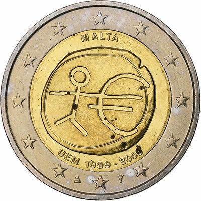 Malta, 
            
               2 Euro, 
            
               Union économique et monétaire