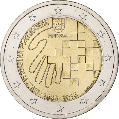 Portugal, 
            
               2 Euro, 
            
               150 ans de la Croix Rouge