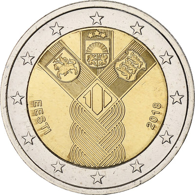 Estonia, 
            
               2 Euro, 
            
               Independent Baltic States