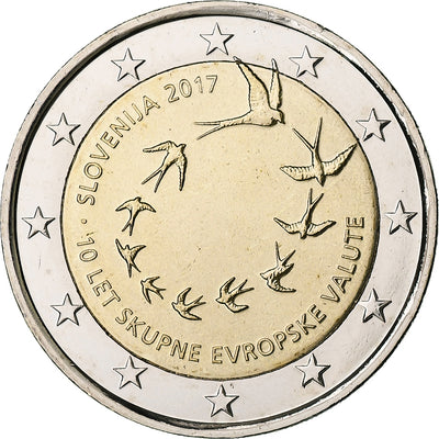 Eslovenia, 
            
               2 Euro, 
            
               10e anniversaire de l'euro