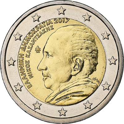 Grecia, 
            
               2 Euro, 
            
               Nikos Kazantzakis