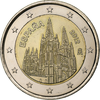 España, 
            
               2 Euro, 
            
               Burgos cathedral