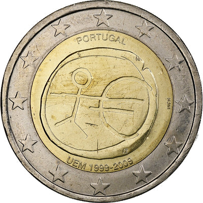 Portugal, 
            
               2 Euro, 
            
               Union économique et monétaire