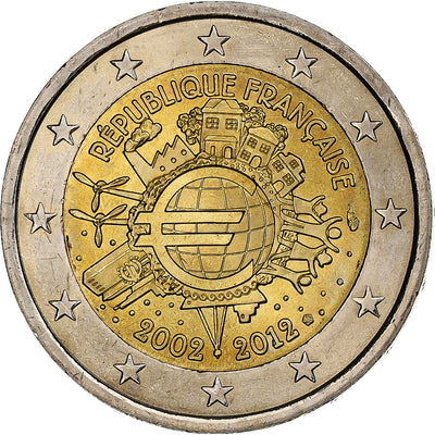 Francia, 
            
               2 Euro, 
            
               Introduction de l'euro