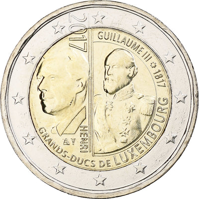 Luxemburgo, 
            
               2 Euro, 
            
               Guillaume III