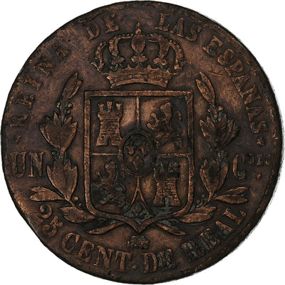 España, 
            
               Isabel II, 
            
               25 Cents