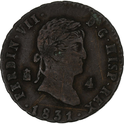 España, 
            
               Ferdinand VII, 
            
               4 maravedis