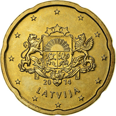 Letonia, 
            
               20 Centimes, 
            
               2014