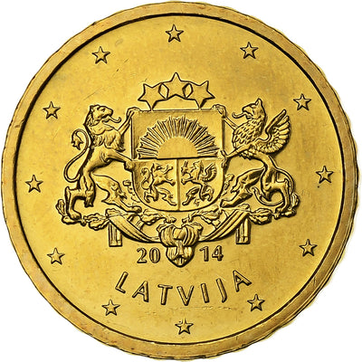 Letonia, 
            
               10 Centimes, 
            
               2014