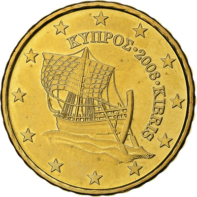 Chipre, 
            
               10 Centimes, 
            
               2008