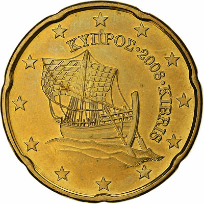 Chipre, 
            
               20 Centimes, 
            
               2008