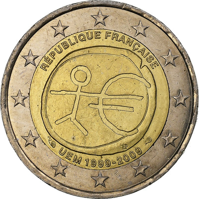 Francia, 
            
               2 Euro, 
            
               Union économique et monétaire