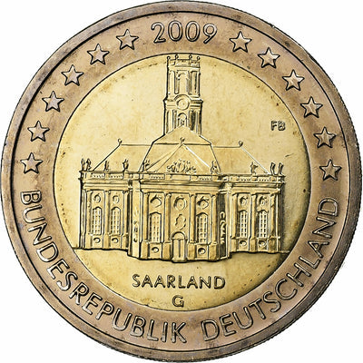 Alemania, 
            
               2 Euro, 
            
               Saarland