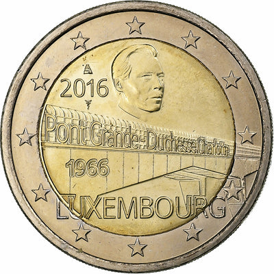 Luxemburgo, 
            
               2 Euro, 
            
               Grand Duchess Charlotte Bridge