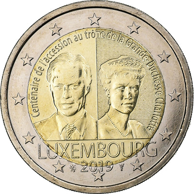 Luxemburgo, 
            
               2 Euro, 
            
               Charlotte Grand Duchess of Luxembourg