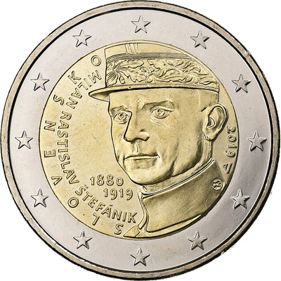 Eslovaquia, 
            
               2 Euro, 
            
               Milan Rastislav Štefánik