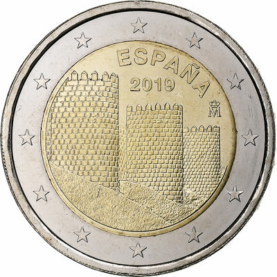 España, 
            
               2 Euro, 
            
               Old Town of Avila