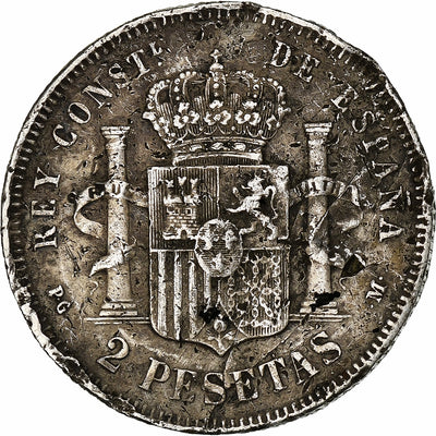 España, 
            
               Alfonso XIII, 
            
               2 Pesetas