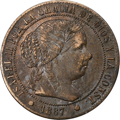 España, 
            
               Isabel II, 
            
               1/2 Centimo