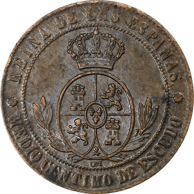 España, 
            
               Isabel II, 
            
               1/2 Centimo