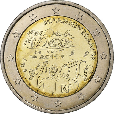 Francia, 
            
               2 Euro, 
            
               fête de la musique