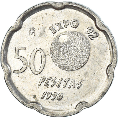 Moneda, 
            
               España, 
            
               50 Pesetas