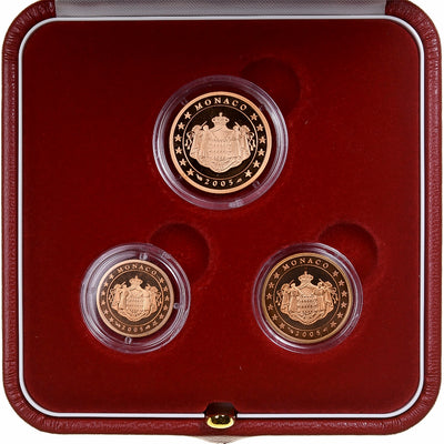 Mónaco, 
            
               Set 1 ct., 
            
               2 cts. & 5 cts.