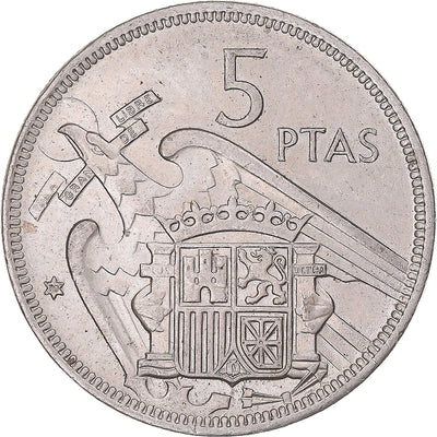 España, 
            
               5 Pesetas, 
            
               1970