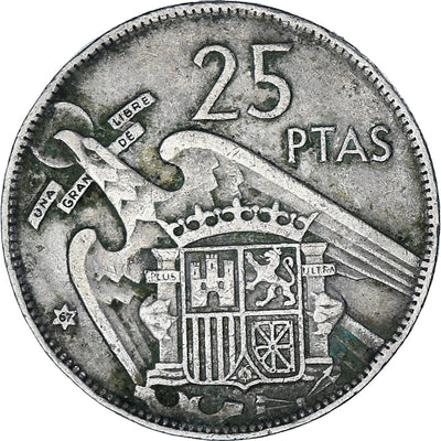 España, 
            
               25 Pesetas, 
            
               1967