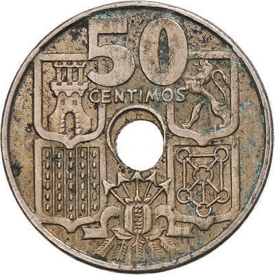 España, 
            
               50 Centimos, 
            
               1956