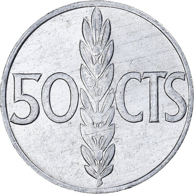 España, 
            
               50 Centimos, 
            
               1973