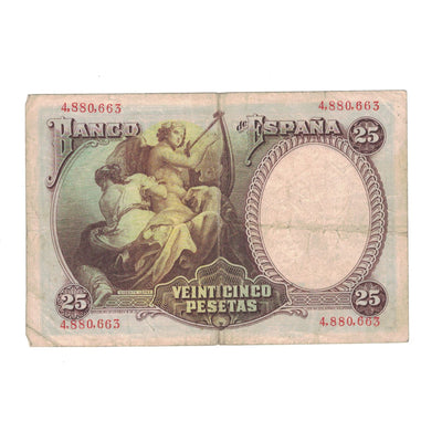 Billete, 
            
               25 Pesetas, 
            
               1930