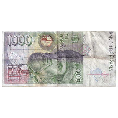 1000 Pesetas, 
            
               Undated (1992), 
            
               España