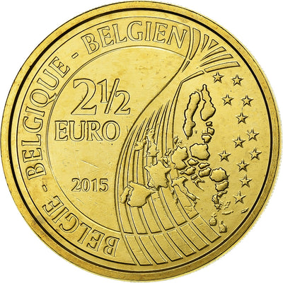 Bélgica, 
            
               2-1/2 Euro, 
            
               Bataille de Waterloo