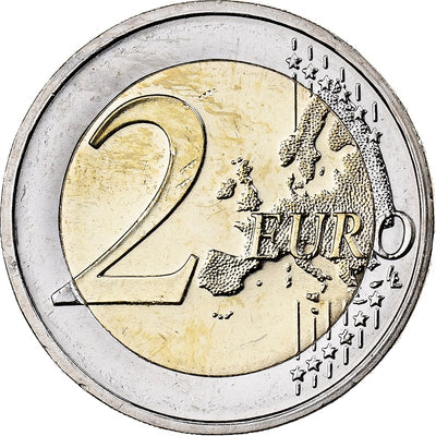 ALEMANIA - REPÚBLICA FEDERAL, 
            
               2 Euro, 
            
               Colourized