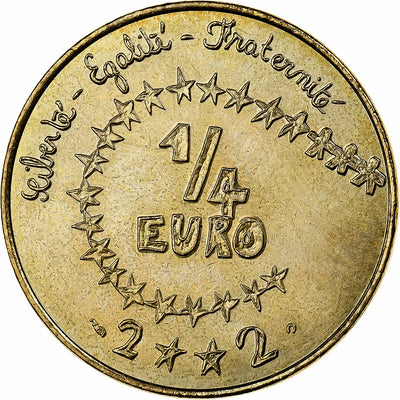 Francia, 
            
               1/4 Euro, 
            
               2002