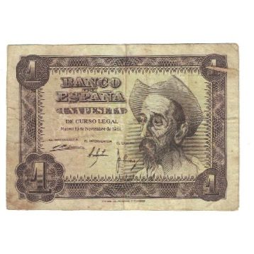 Billete, 
            
               1 Peseta, 
            
               1951