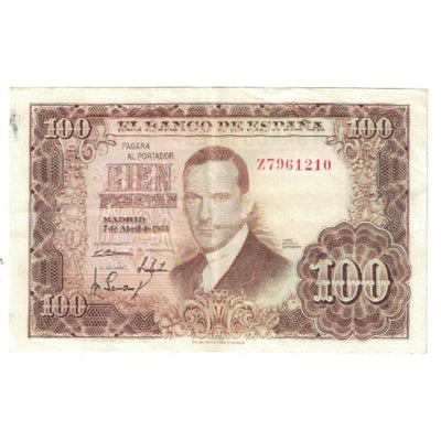 Billete, 
            
               100 Pesetas, 
            
               1953