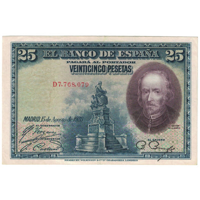 Billete, 
            
               25 Pesetas, 
            
               1925