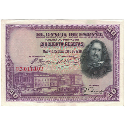 Billete, 
            
               50 Pesetas, 
            
               España