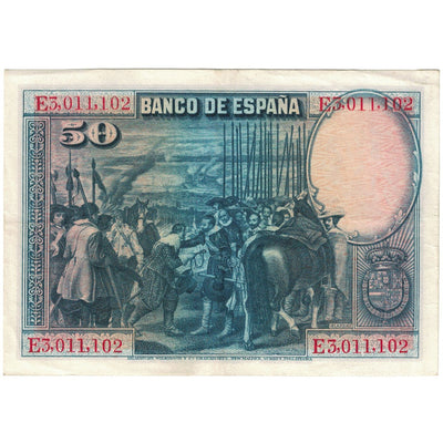 Billete, 
            
               50 Pesetas, 
            
               España