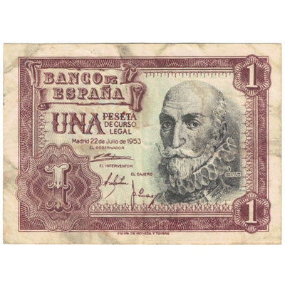 Billete, 
            
               1 Peseta, 
            
               España