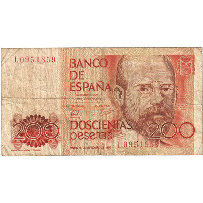 200 Pesetas, 
            
               España, 
            
               1980-09-16