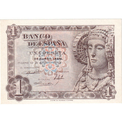 España, 
            
               1 Peseta, 
            
               1948-06-19