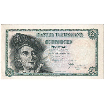 España, 
            
               5 Pesetas, 
            
               1948-03-05